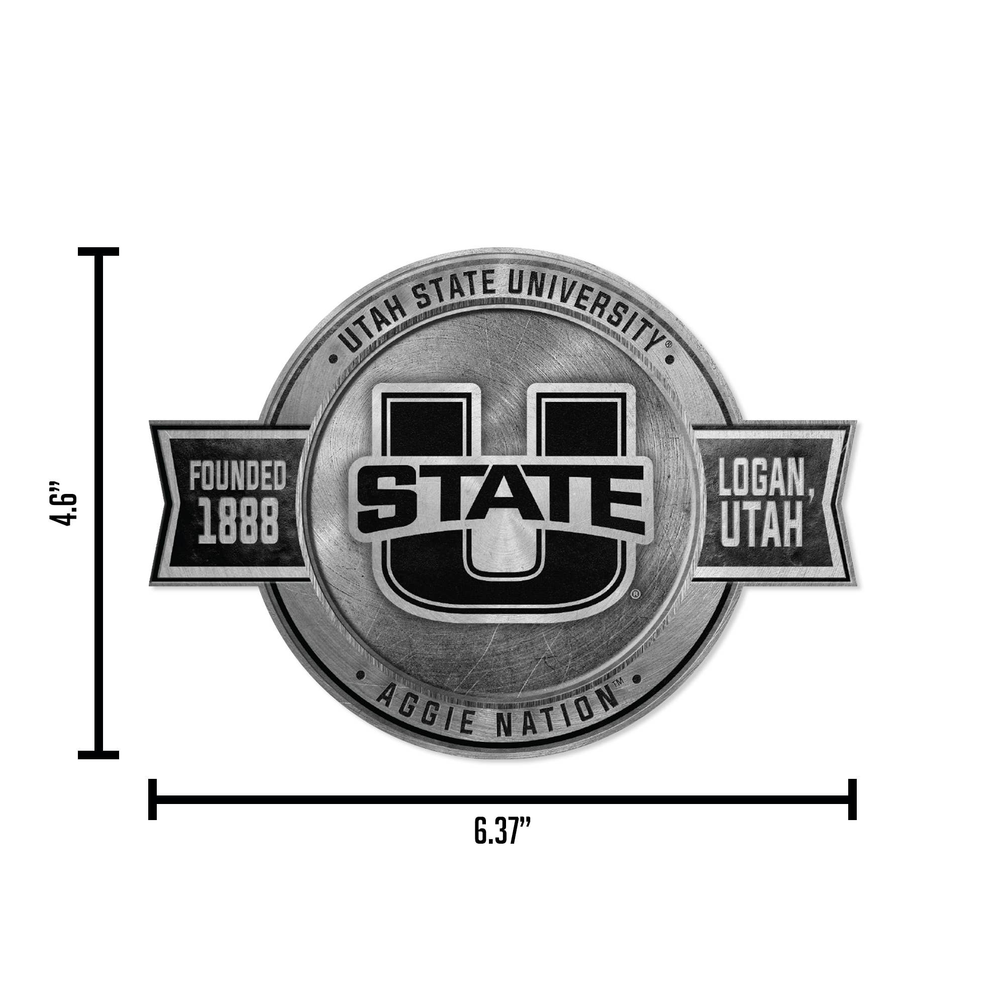 Rico Industries - Wholesale Magnet - NCAA  Utah State Aggies Pewter Design Badge Magnet4