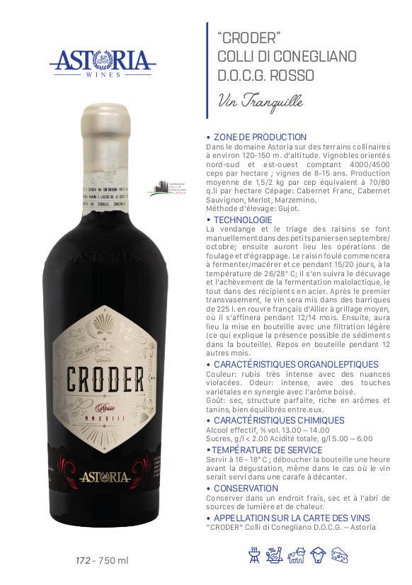 Metina SAS - Wholesale Red Wine - Croder Venezie IGT Astoria TOP Wines 75 cl.5