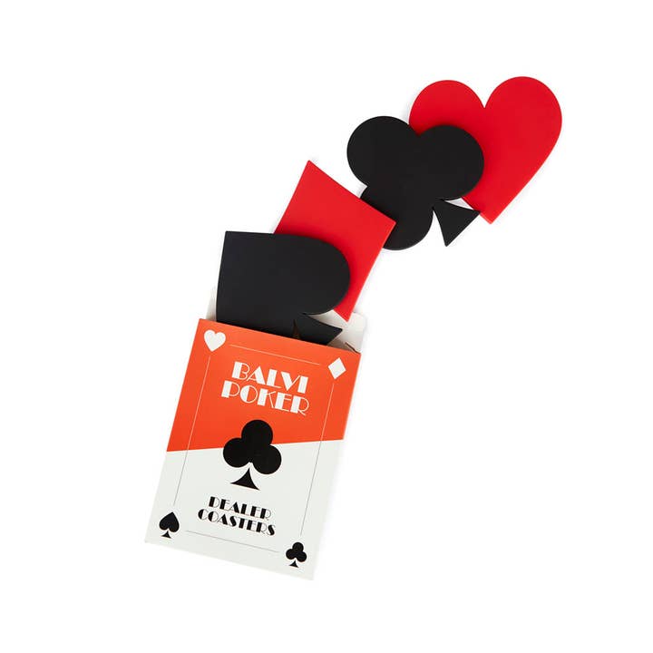 Balvi - Vendita all'ingrosso Sottobicchiere - Set di sottobicchieri Dealer con design originale a tema gioco di carte5