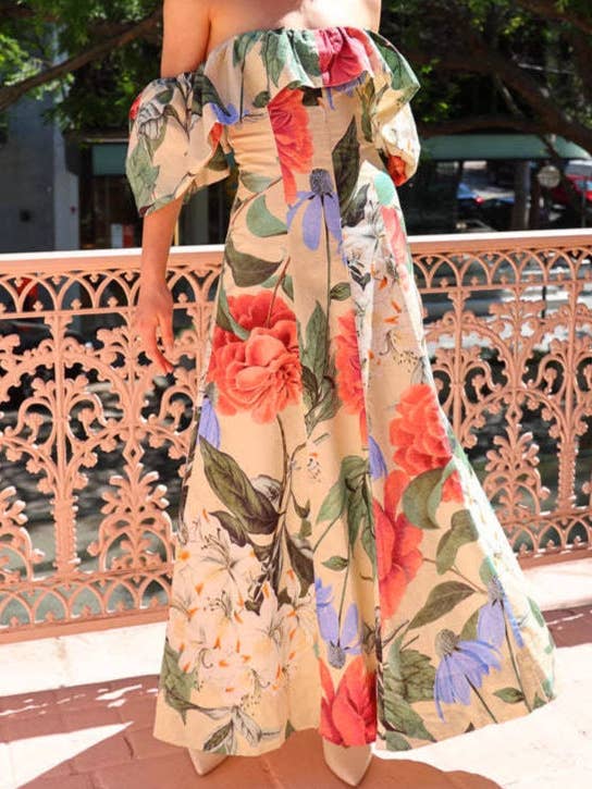 Pattern 2025 NEW European Chiffon Maxi Dress Beach Vacation Style for wholesale on Faire