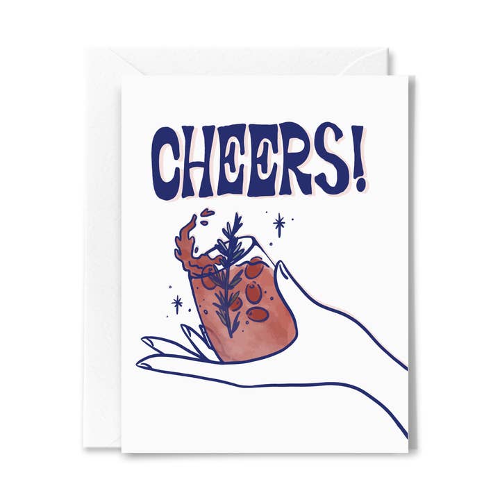 Cheers Cocktail Card for wholesale by Studio Conroy