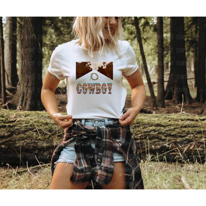Sassy and Sublime - Vente Transfert pour sublimation - Cowboy avec Lasso TRANSFER - DTF Transfer