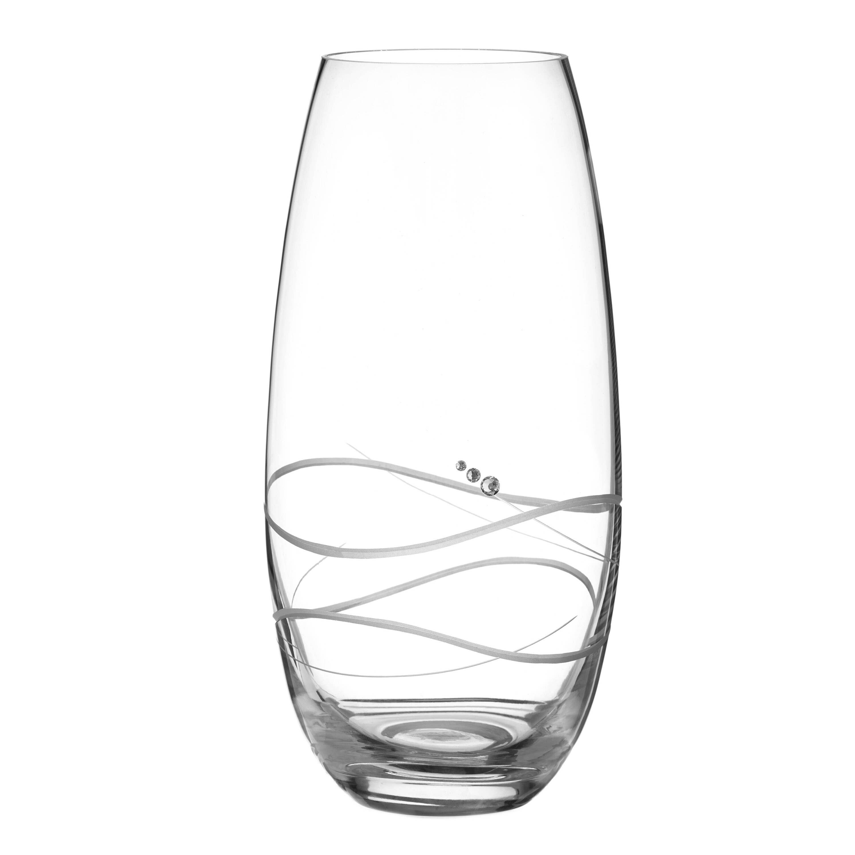DIAMANTE – wholesale Vas – Handskuren Crystal fat vas Soho prydd med Swarovski Cr1