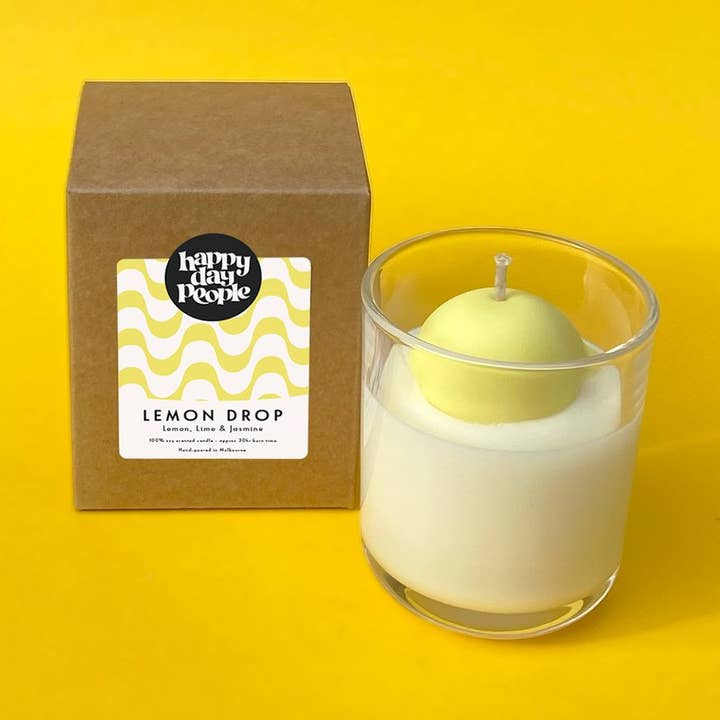 Lemon Drop Medium Jar Mold Candle for wholesale by Happy Day People