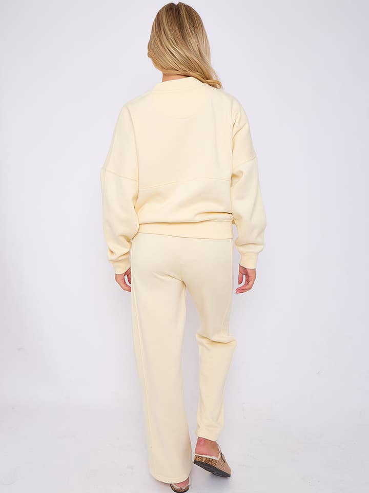 AX Labels - Wholesale Top & Pant Set (NOT Loungewear) - Women's - Oversized Bomber Style Fleece Zipper Co-ord78