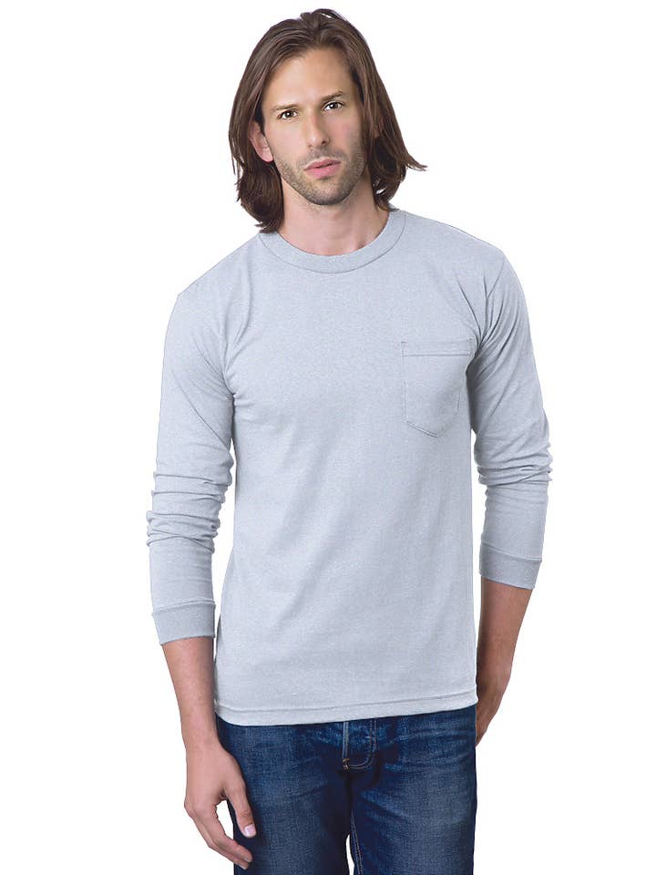 T-shirt Tascabile L/S 8100 da 6,1 Oz per la vendita all'ingrosso da parte di AST Sportswear