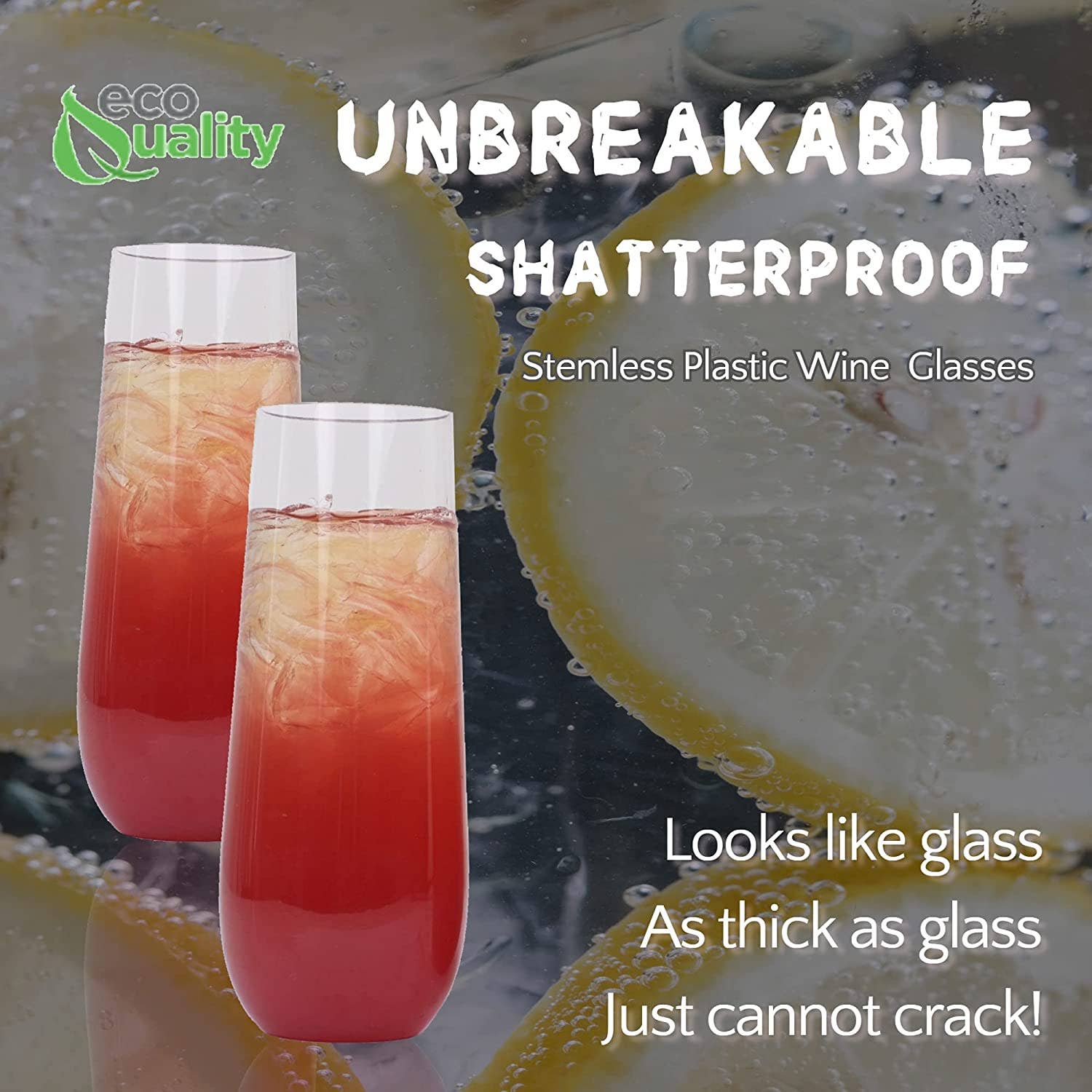 EcoQuality – wholesale Vinglas – 6oz Elegant Mini Stemless Klar Plast Vinglas Tumbler8