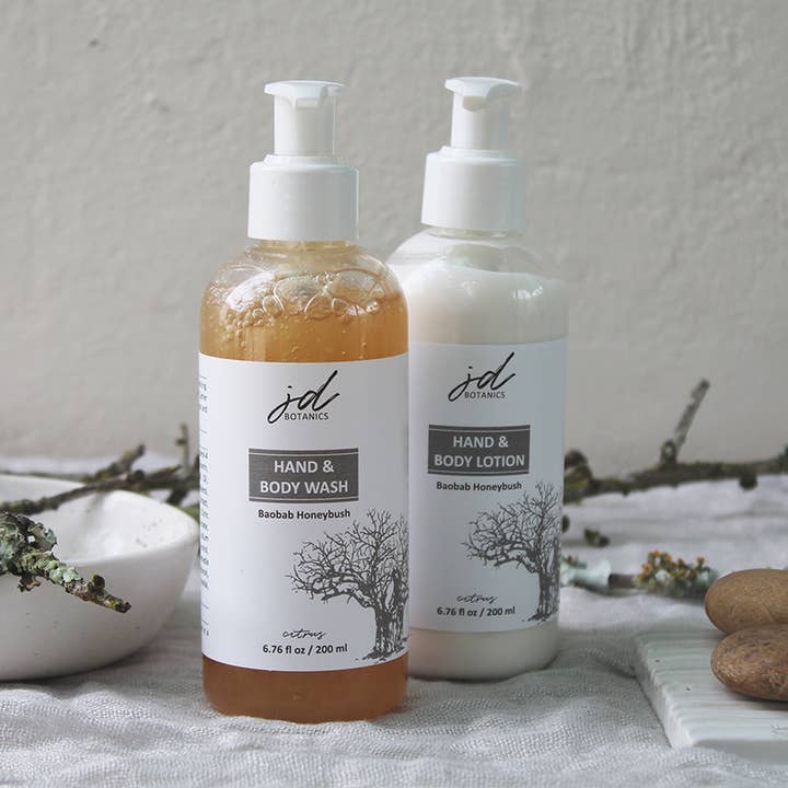 JDBotanics - Wholesale Body Wash/Shower Gel - baobab & honeybush liquid soap (6.76 fl oz / 200ml)