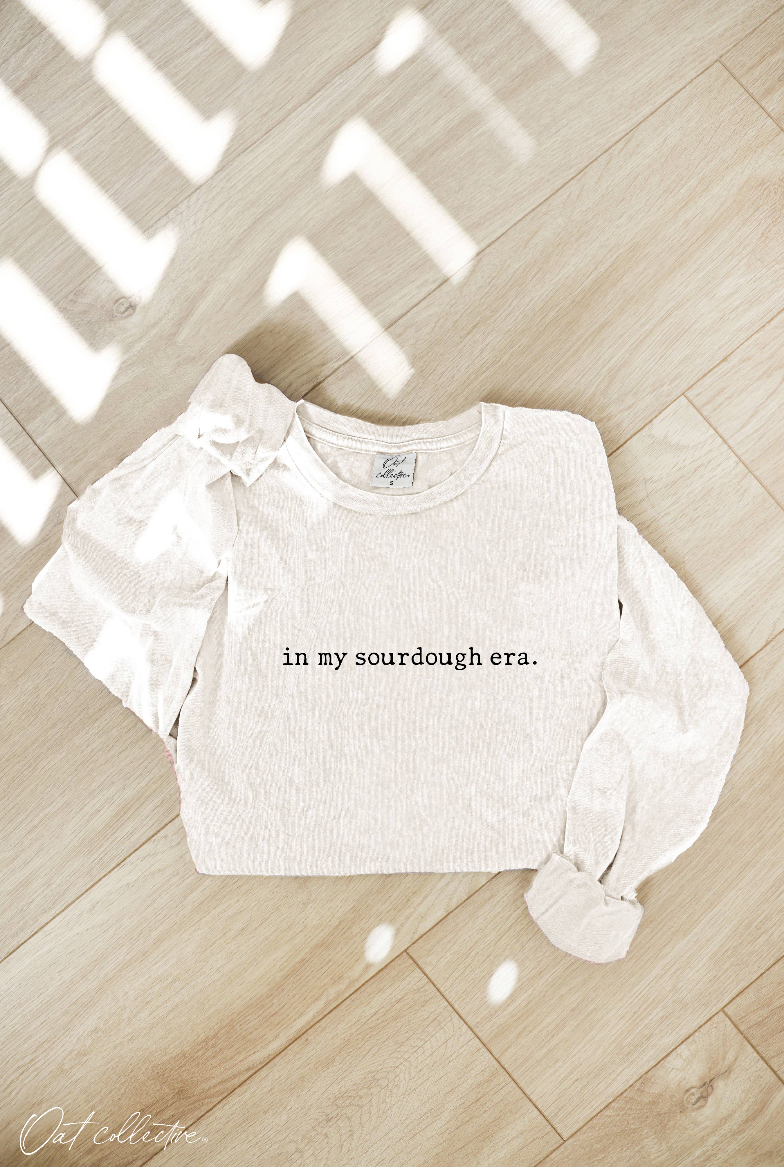 OAT COLLECTIVE - Wholesale Screen Printed T-Shirt - Women's - IN MY SOURDOUGH ERA. Mineral Washed Long Sleeve Graphic Top9