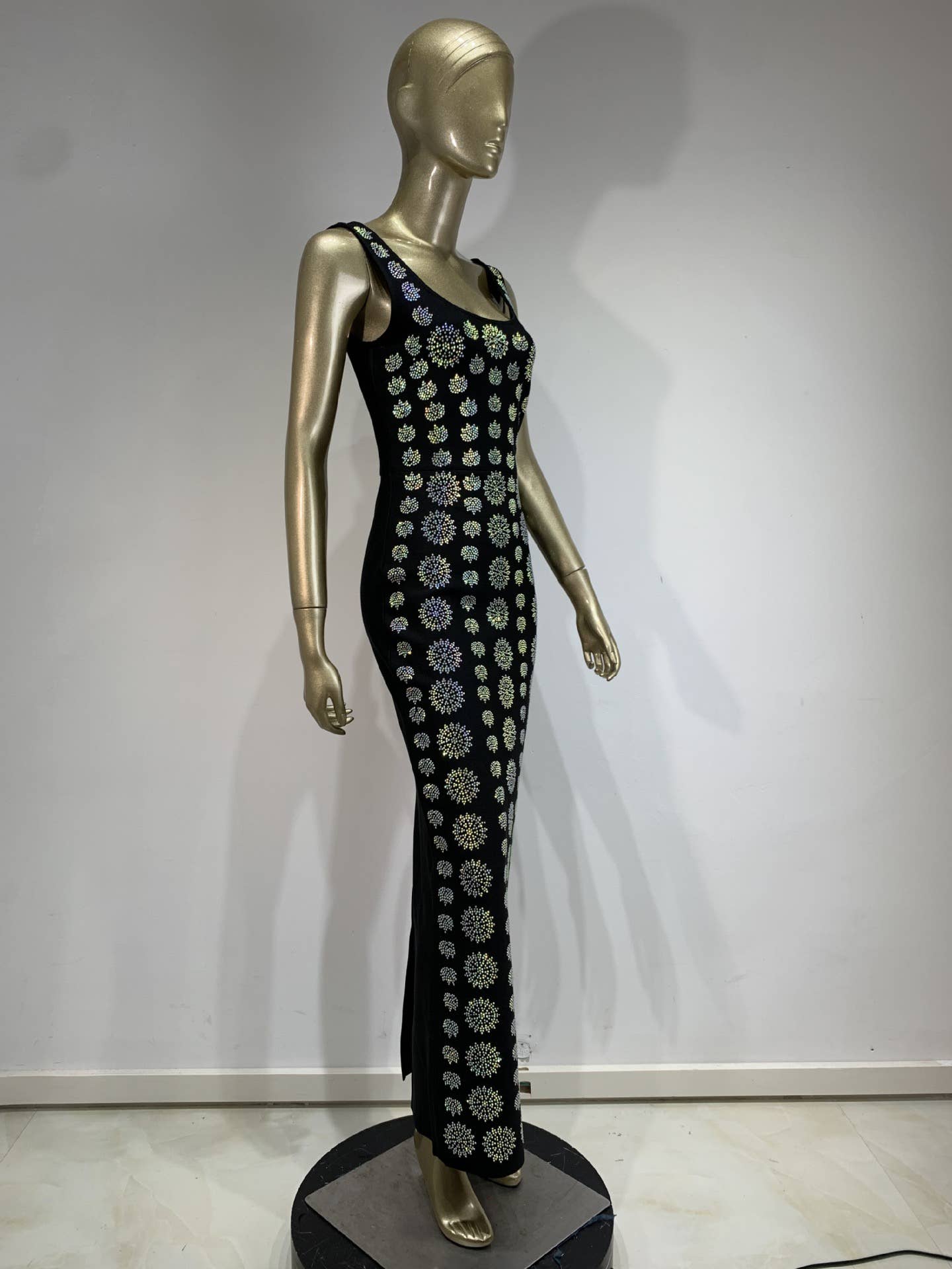 Black SY004 Chic Rhinestone Bandage Gown - Party Elegance for wholesale on Faire6