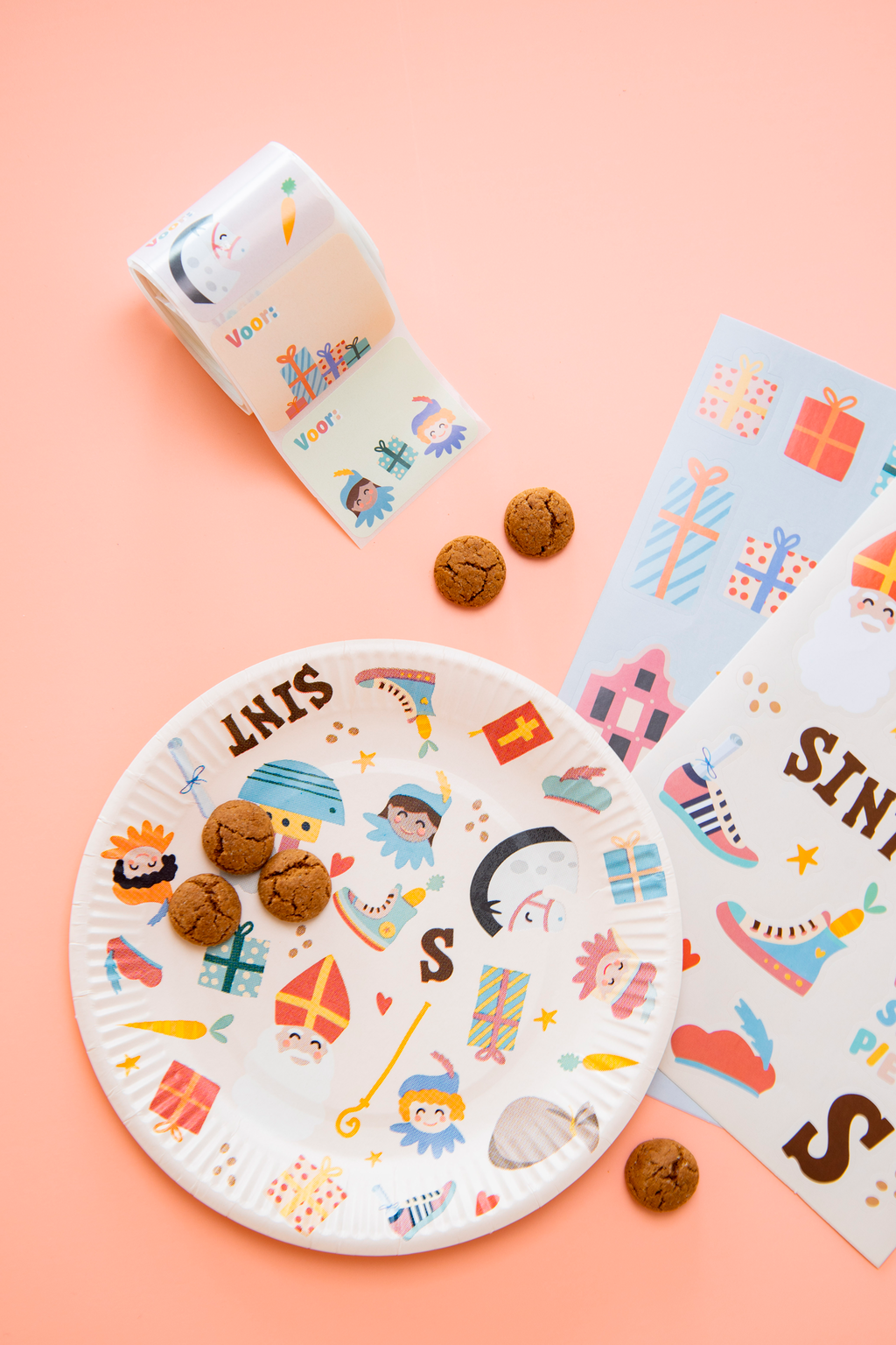 Folat BV - Wholesale Disposable Plate - Disposable Plates - Sint en Pieten  - 18 cm - 8 pieces2