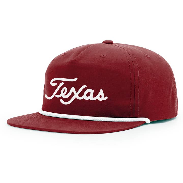 TWT Brand - Wholesale Flat Brim Cap - Unisex - Texas Script Grandpa Rope 3D Embroidered Hat8