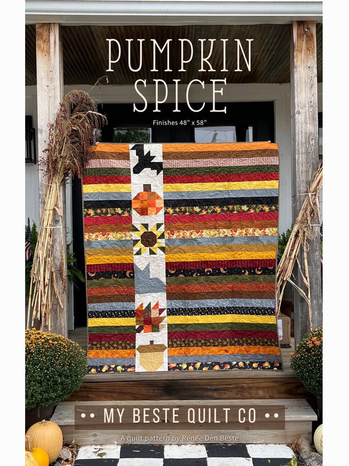 Motif de couette : Pumpkin Spice pour la vente par My Beste Quilt Co