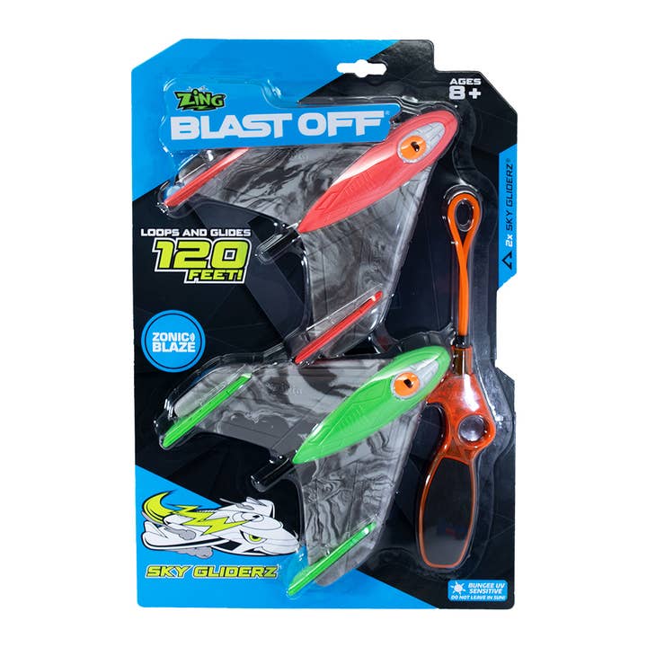 Zing - Wholesale Toy Set - Kids - 2PC Zing Blast Off Sky Gliderz - Rocket Launcher Toy for Kid