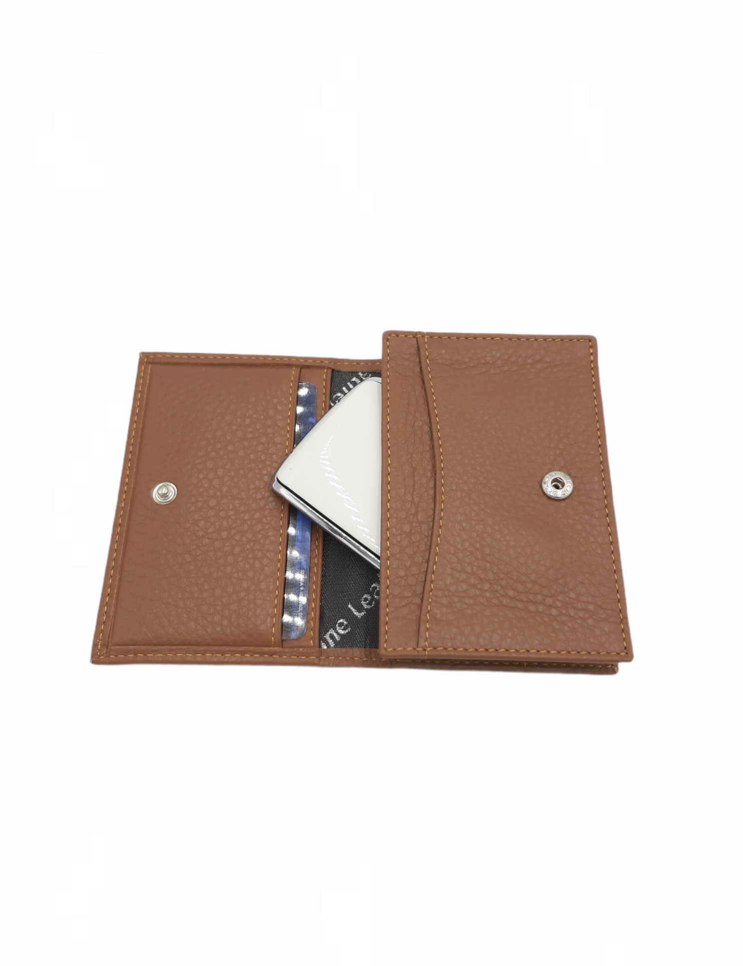AND-selects Artisan Elegance - Wholesale Card Holder - Women's - Genuine leather brown card holder wallet1
