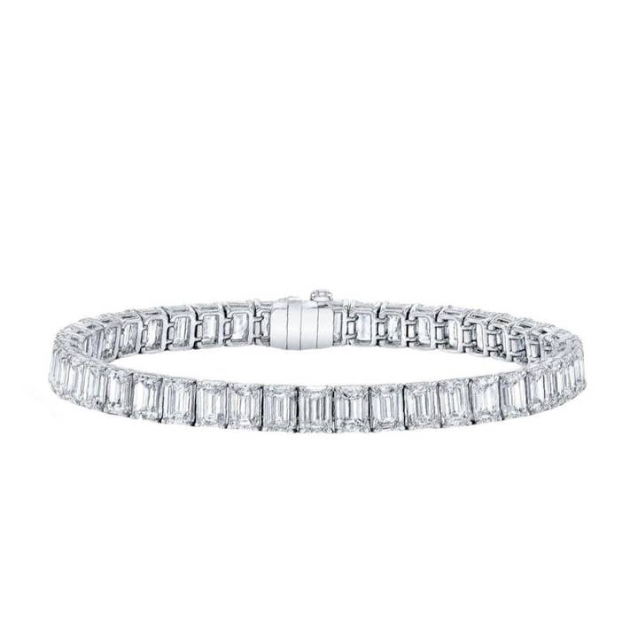 Meira T - Wholesale Tennis Bracelet - 6.5 Carat tennis bracelet | Emerald Cut