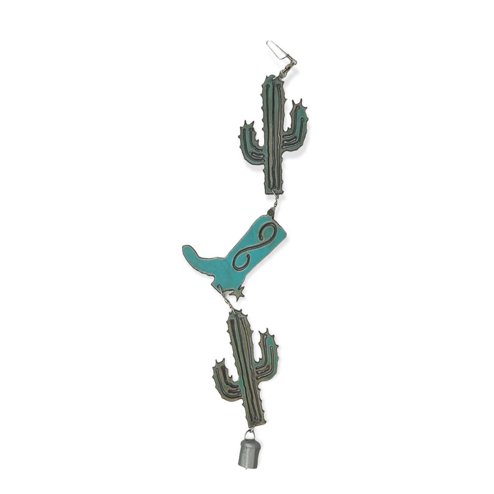 Iron Jewel - Wholesale Wind Spinner - Cactus wind spinner boot chime bell harden Spring western3