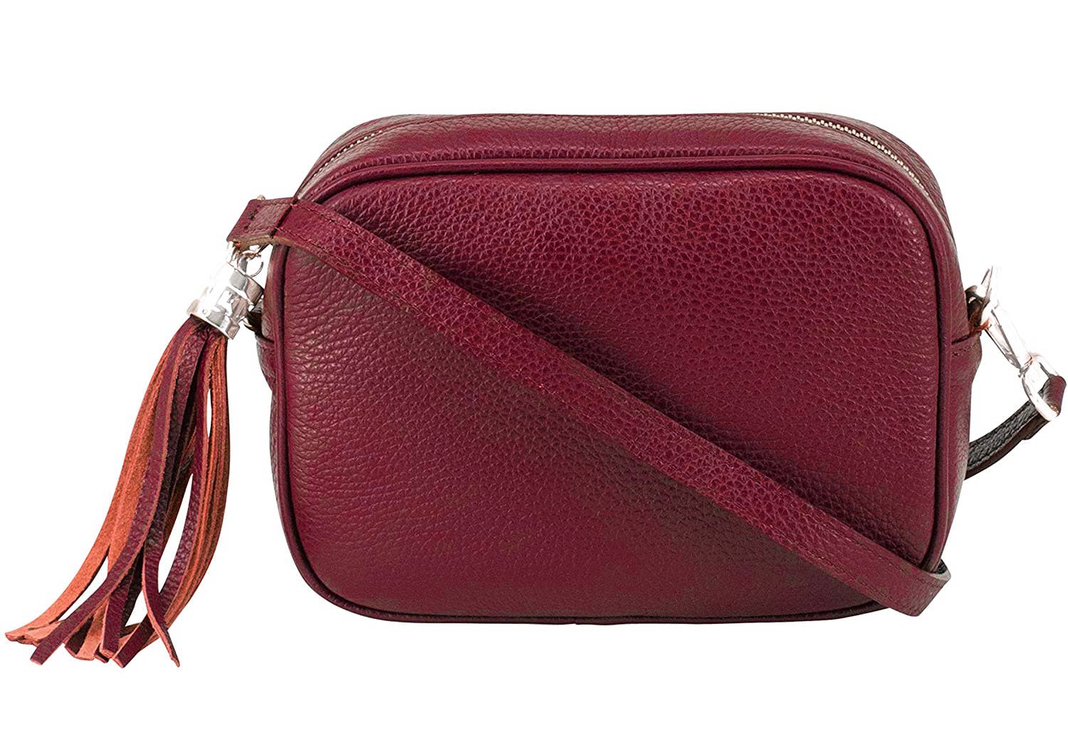 Ellas Trading - Wholesale Crossbody Bag - Women's - Italian Leather Camera Crossbody Bag with Tassel Charm36