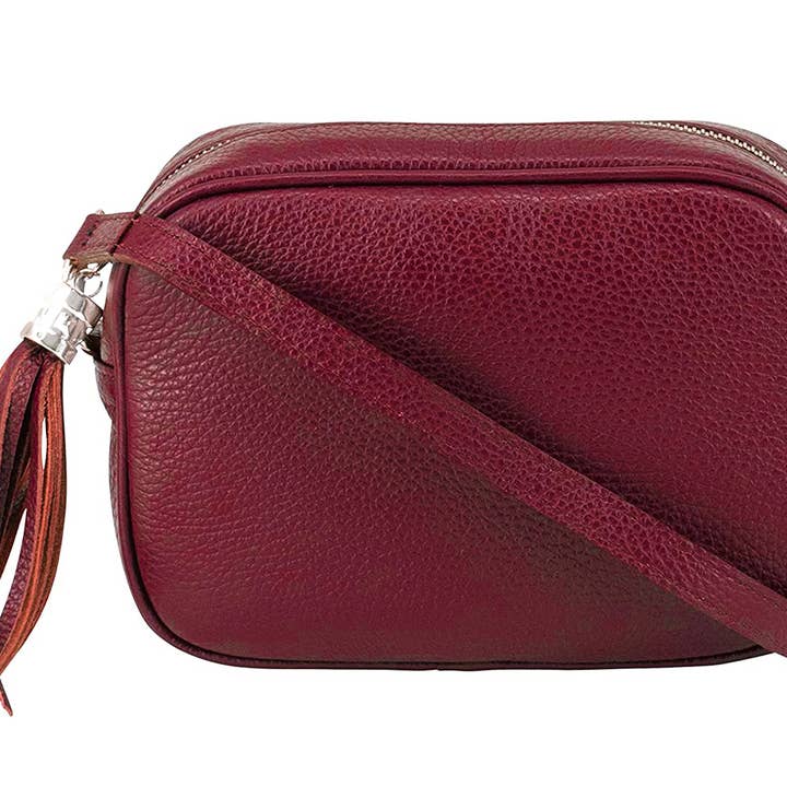 Ellas Trading - Wholesale Crossbody Bag - Women's - Italian Leather Camera Crossbody Bag with Tassel Charm36