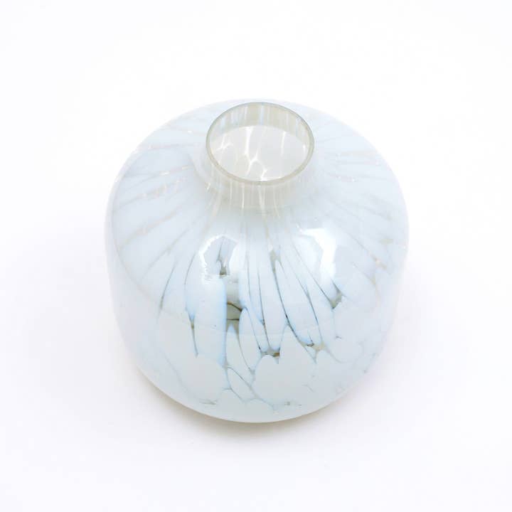 ExpoBazaar - Wholesale Vase - Vase | 8" Long White Splutter Glass Vase4