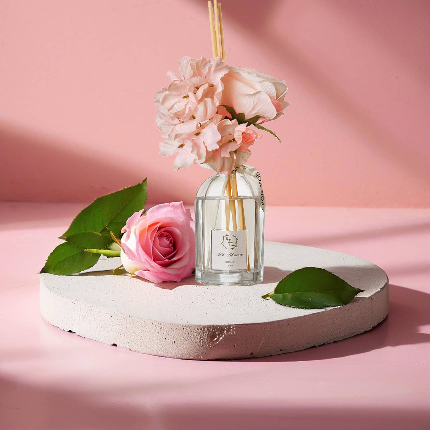 Pretty Valley Home – difusor de fragrâncias por atacado – Conjuntos de Difusores de Varetas com Flores Artificiais 120Ml / 4,05 FL Oz para Decoração8