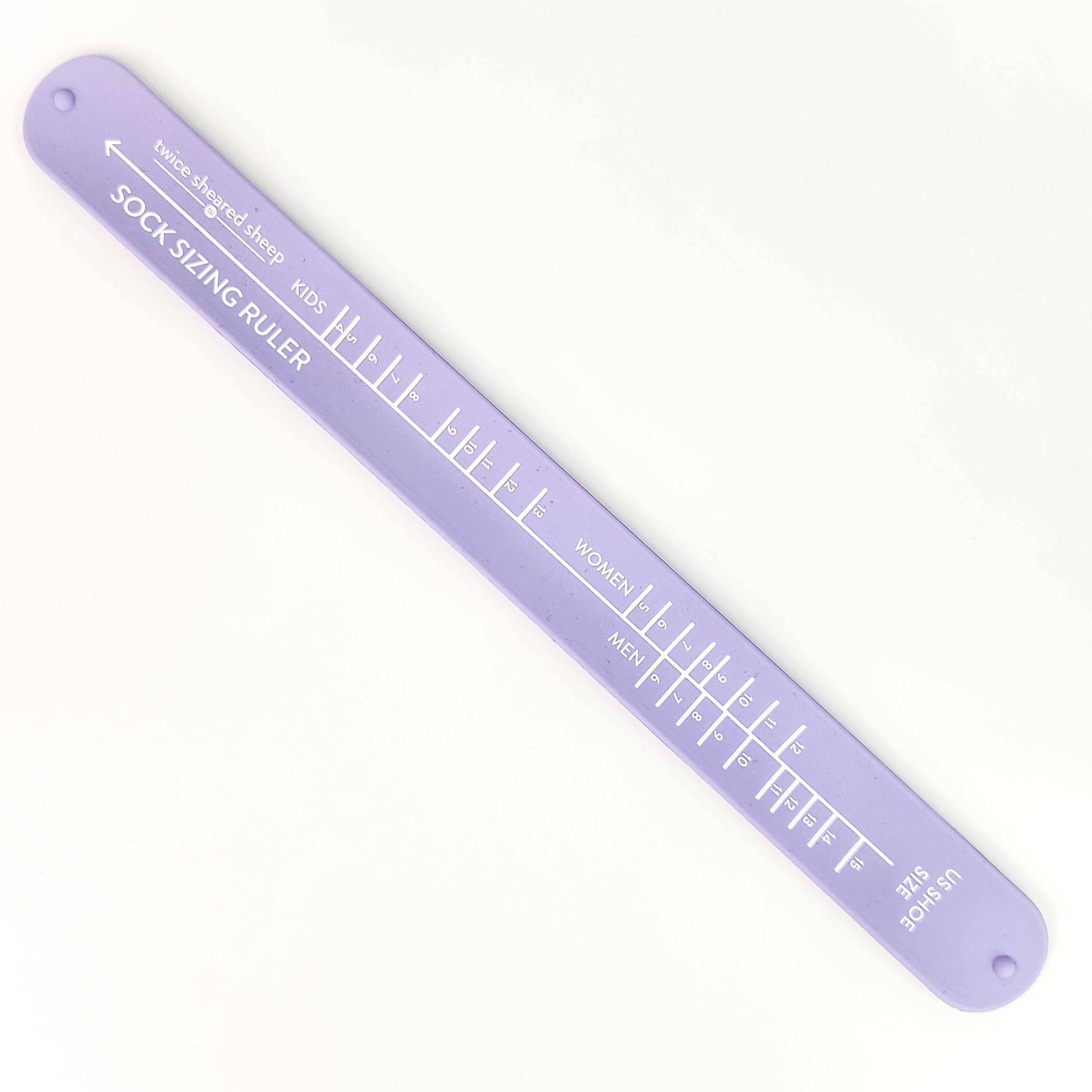Twice Sheared Sheep – wholesale Knitting/Crochet Supplies – Sock Sizing Ruler - Sock Knitting Bracelet Ruler1