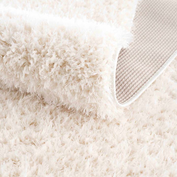 Hauteloom - Wholesale Area Rug - Faina Solid Cream Shag Rug Washable8