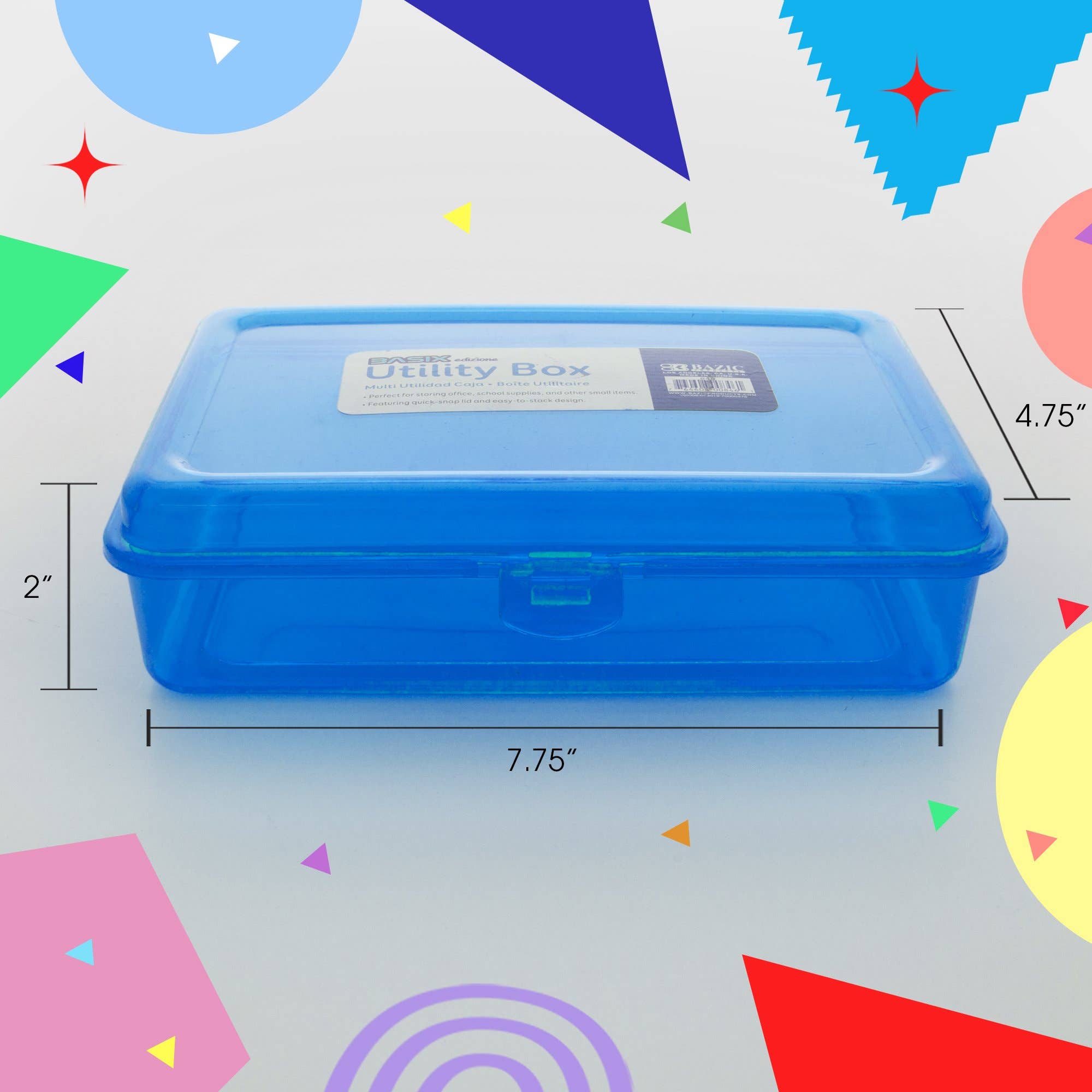 Luna Office Supply -  Everyday Essential - Wholesale Pencil Case/Pouch - Plastic Pencil Case Utility Storage Box3