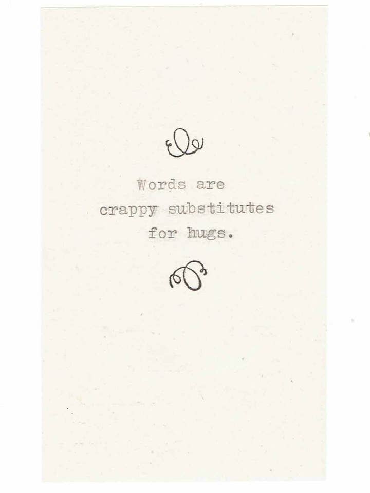 Ord är skitliga ersättare för kramar sympatikort för wholesale av BlueSpecsStudio