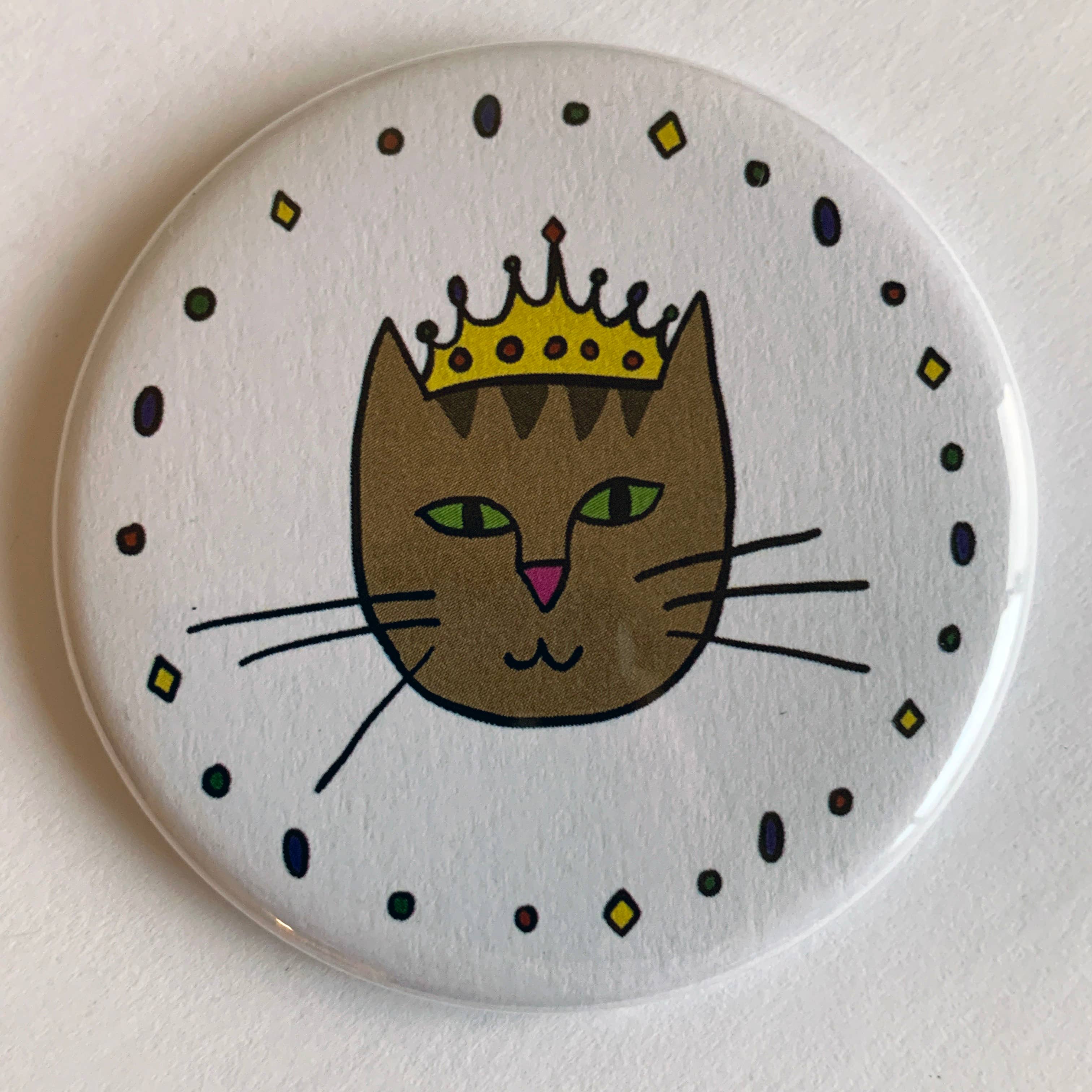 Made by Nilina – Engroshandel Kompaktspejl – Fancy kat lomme spejl - 2,25 inches0