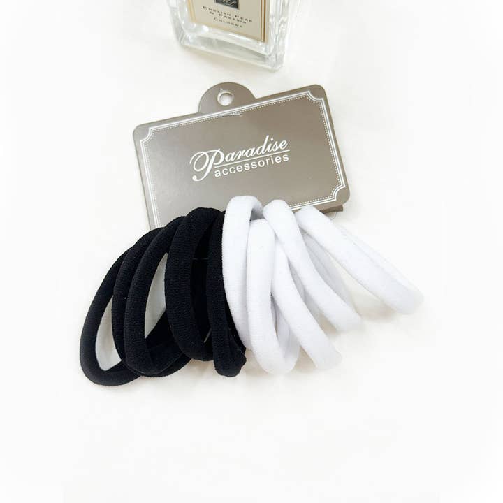 Black and White Shades Elastic Hair Tie Set for wholesale by Love and Repeat