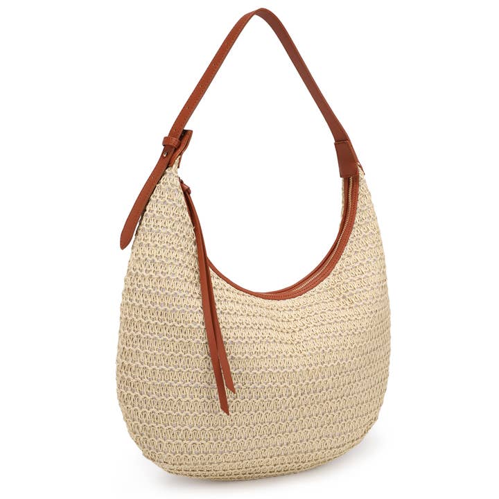 STRAW HOBO BAG for wholesale by KAYLA+AVA