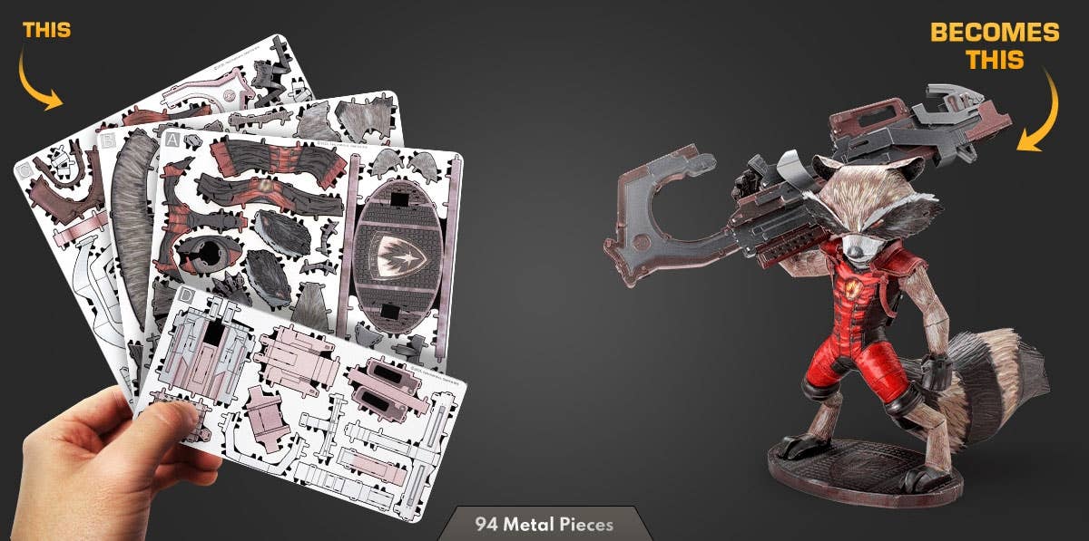 Metal Earth - Wholesale DIY Craft Kit - Rocket Raccoon - Marvel2