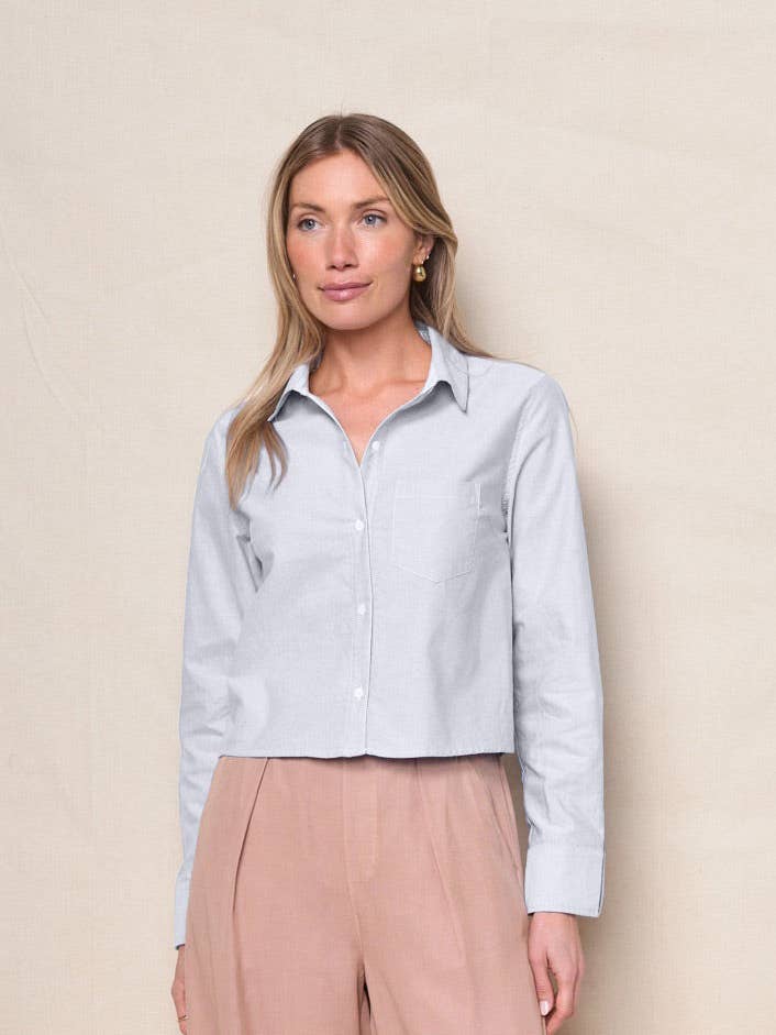 Oxford-Hemd in Oxford-Weiß für den Großhandel von Stateside