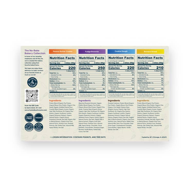 Fueled by AF - Wholesale Snack bar - The No Bake Bakery-Variety Pack (12 Count)1