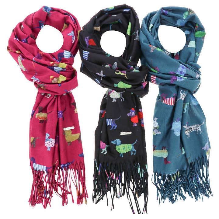 Bufanda de perros adorables con tacto de cachemira para venta al por mayor de Joe Davies