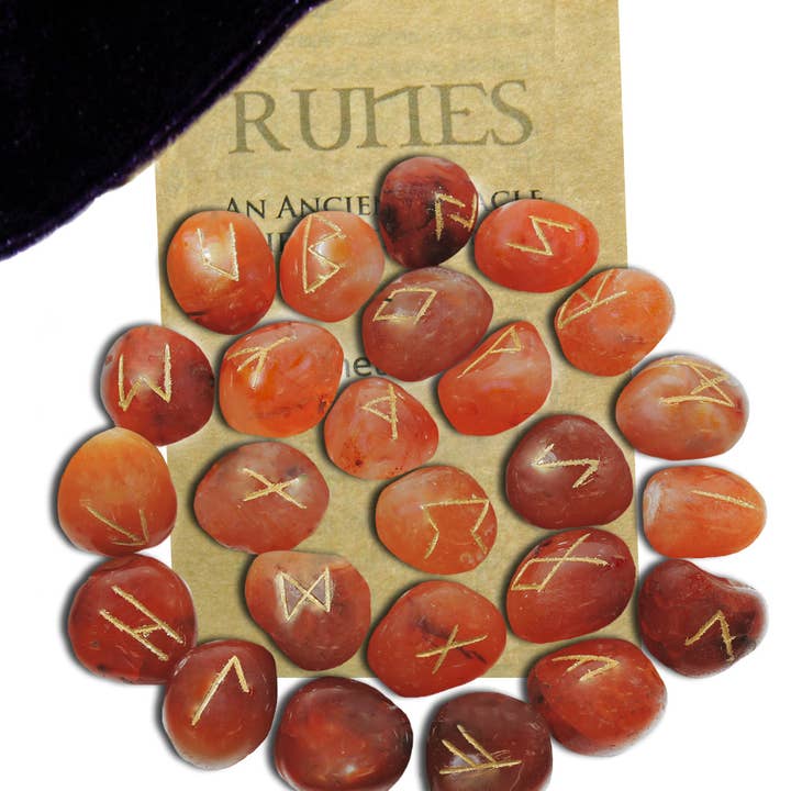Starlinks Gifts - Wholesale Spiritual Stone/Crystal - Carnelian Gemstone Runes RSCA