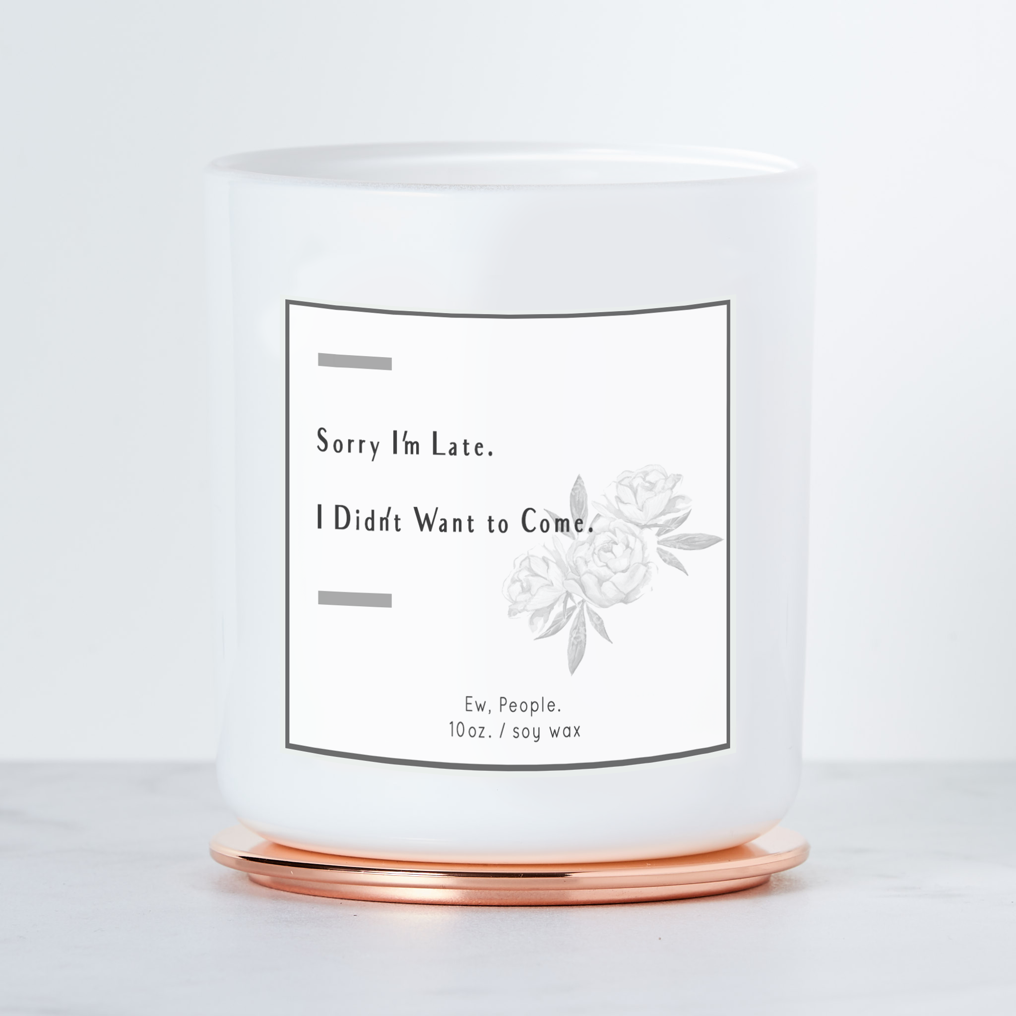 Calm Down Caren - Vente Bougie en bocal - Désolé Im Late Je ne voulais pas venir - Bougie parfumée au soja1