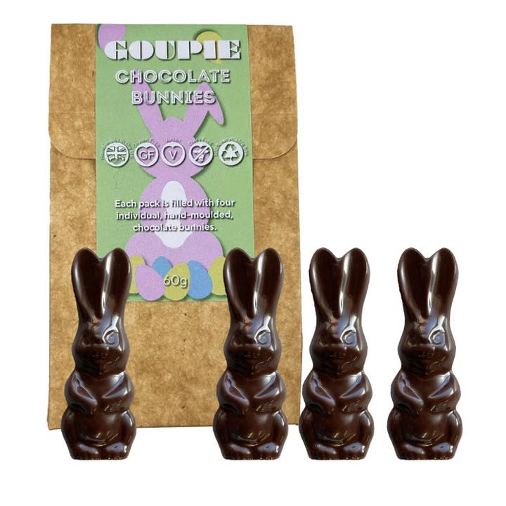 Vegan Chocolate Bunnies - Sustainable Children's Easter Gift for wholesale by Goupie