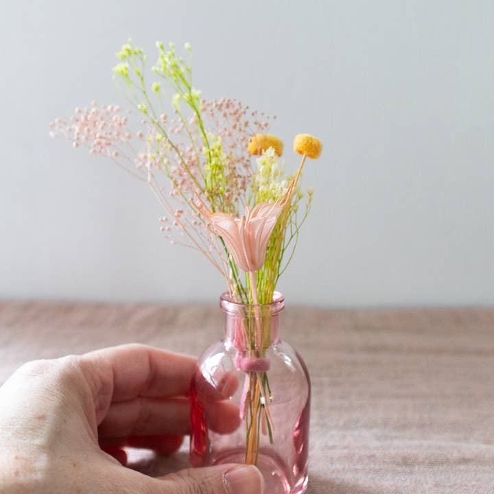 Gather Goods Co - Cards, Coasters, Tea Towels, Art, Mugs - Wholesale Dried/Pressed Flowers - Micro Dried Flower Arrangement in A Glass Bud Vase12