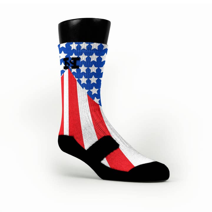 Old Glory Patriotic Unisex Socks for wholesale by HoopSwagg