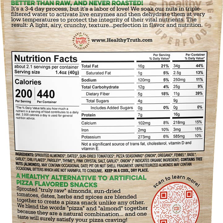Healthy Truth LLC – wholesale Nuts – Organic Raw Sprouted Pizzalmonds1
