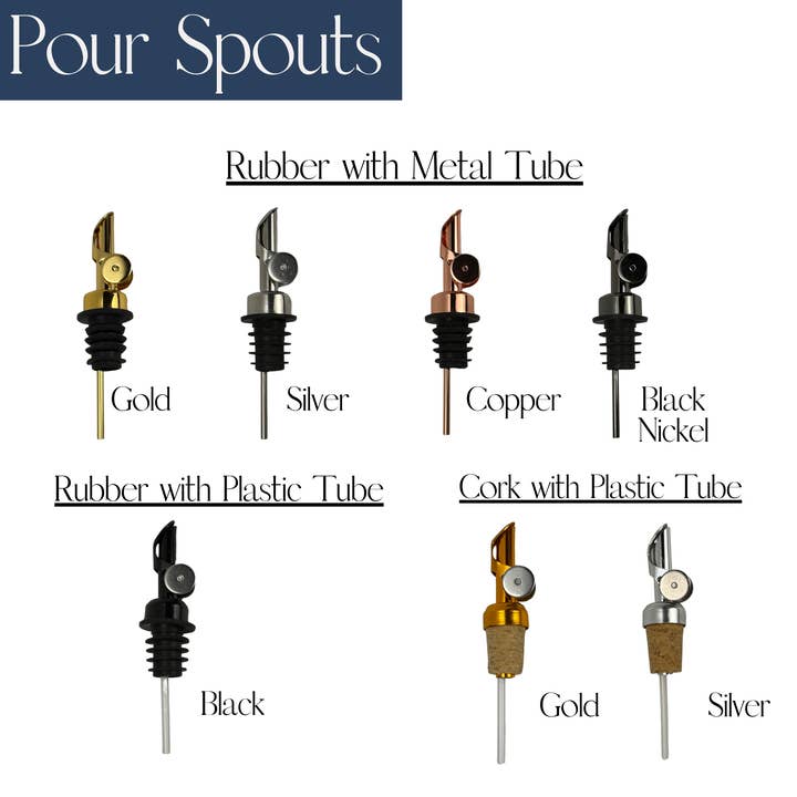 The Bottle Shoppe - Wholesale Oil/Vinegar Dispenser - Weighted Pour Spouts 6