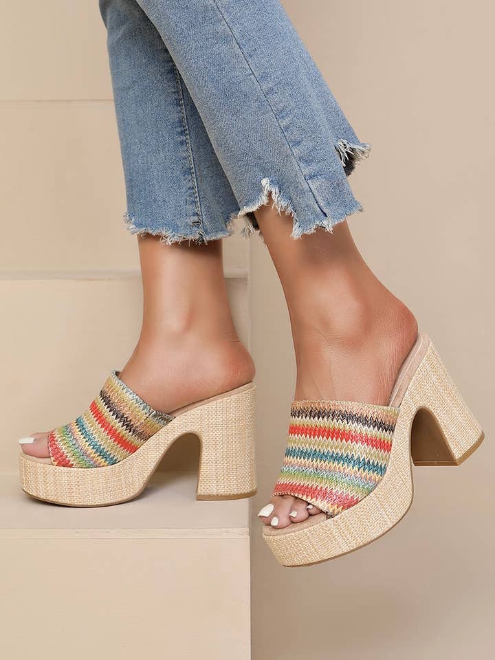 Platform wedge mule H8-923 for wholesale by Joia Paris