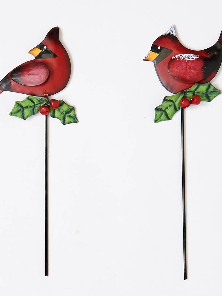 20" Metal Cardinal On Stake for wholesale by WORTH IMPORTS
