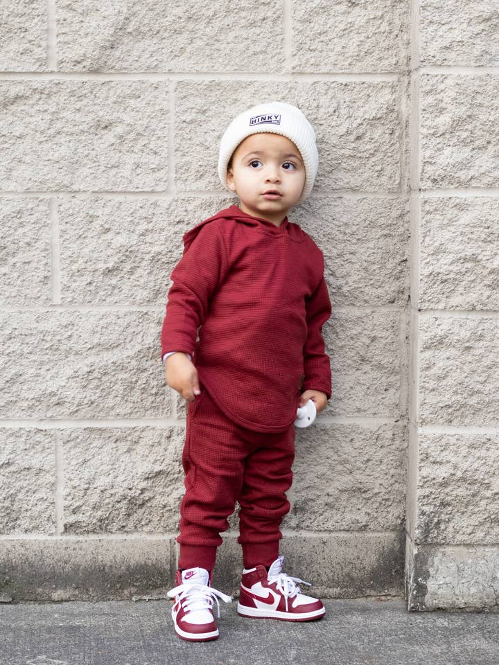 Bay Co. Apparel - Wholesale Top & Pant Set - Kids - Waffle Set (Berry)