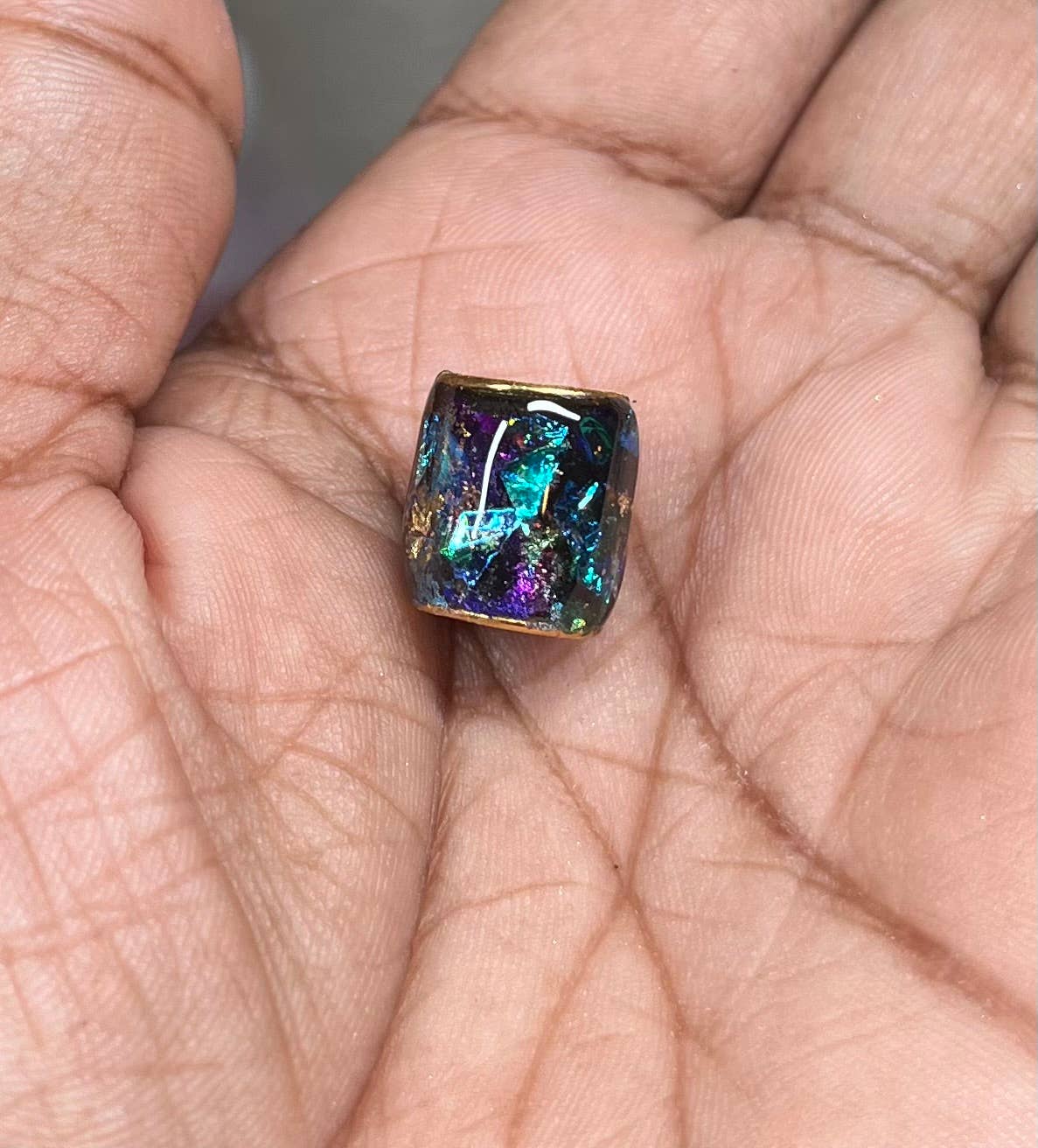 elevated loc jewelry – Conjunto de acessórios para cabelo - Mulher por atacado – Conjunto de 5 Contas para Dreadlock Estilo Dicroico2