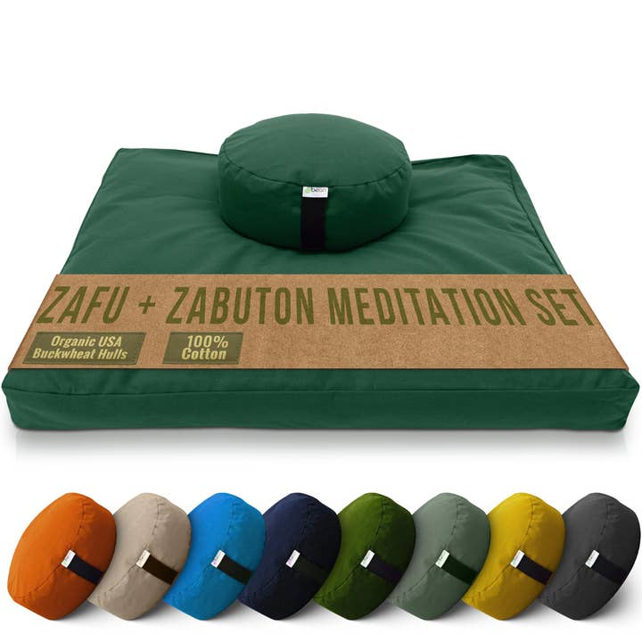 Bean Products - Wholesale Meditation Supplies - Zafu + Zabuton Meditation Cushion Set - Cotton ..Made in USA5