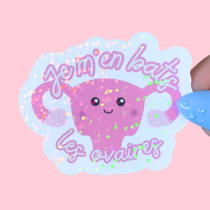 Sticker - livmoder « I don't give a damn » for engroshandel hos Atelier Naholi