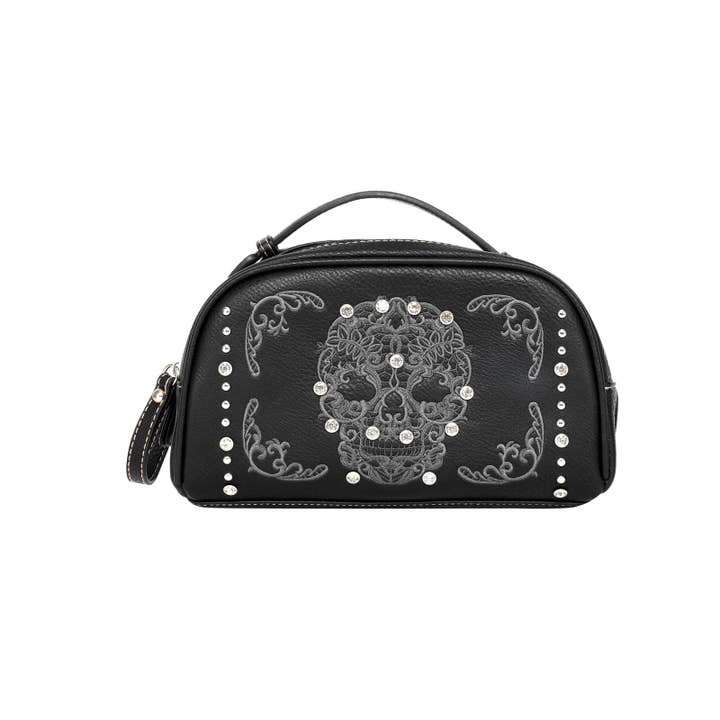 Montana West - Wholesale Makeup/Cosmetic Bag - MW494-190 Montana West Sugar Skull Multi Purpose/Travel Pouch